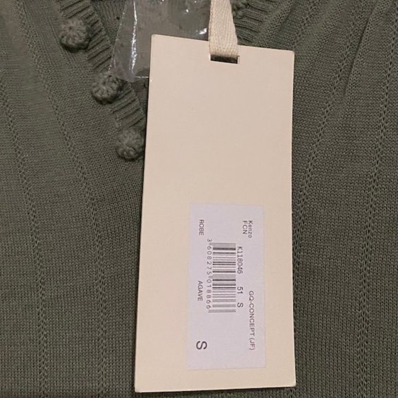 LAST CHANCE - KENZO Kids Girls Robe Dress Agave S - Picture 4 of 6